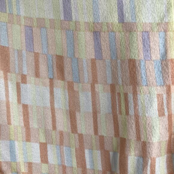 Vintage EPISODE 100% Silk Pink Yellow Orange Blouse Size 6 Career‎ Y2K 90’s Work - Picture 10 of 10